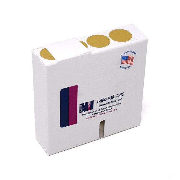 1-1/4" Color Coding Dots Gold - Roll Form